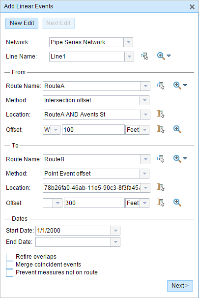 Using the point offset method Using the point offset method